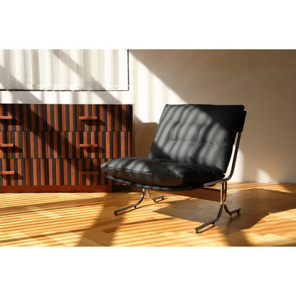 Fauteuil en cuir, fauteuil d'appoint moderne à dossier haut, chaises de salon avec pieds en métal et rembourrage doux, fauteuils de canapé