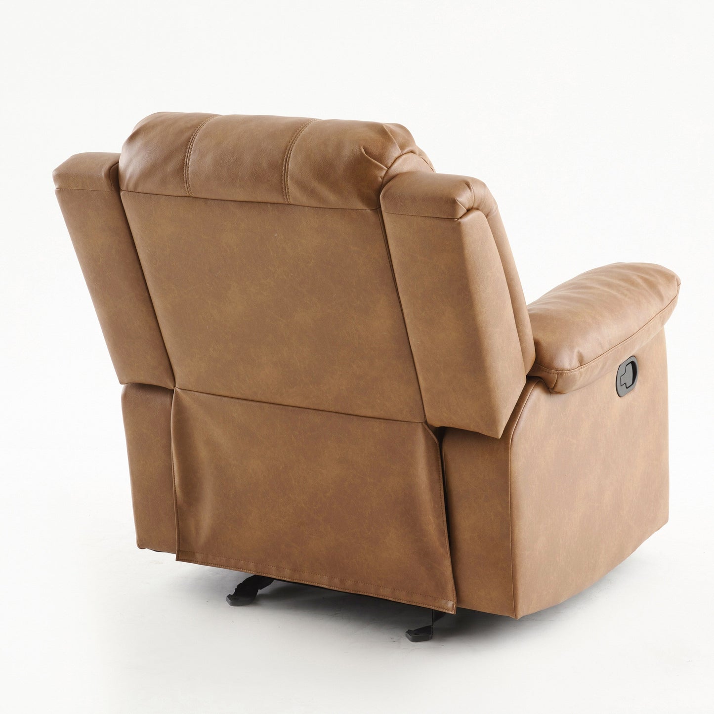 Fauteuil inclinable en cuir avec cadre en bois robuste et mécanisme en acier robuste