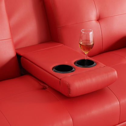 Canapé-lit double pliant multifonctionnel en cuir pour bureau avec table basse