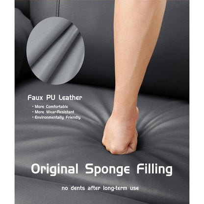 Fauteuil inclinable électrique en cuir avec chauffage et massage