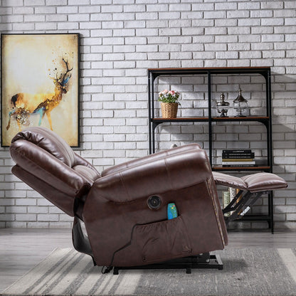 Fauteuil inclinable électrique Rivet respirant avec massage, chauffage et port USB