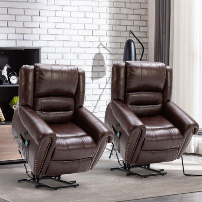 Fauteuil inclinable électrique Rivet respirant avec massage, chauffage et port USB