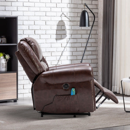 Fauteuil inclinable électrique Rivet respirant avec massage, chauffage et port USB