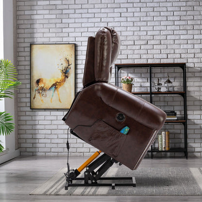 Fauteuil inclinable électrique Rivet respirant avec massage, chauffage et port USB