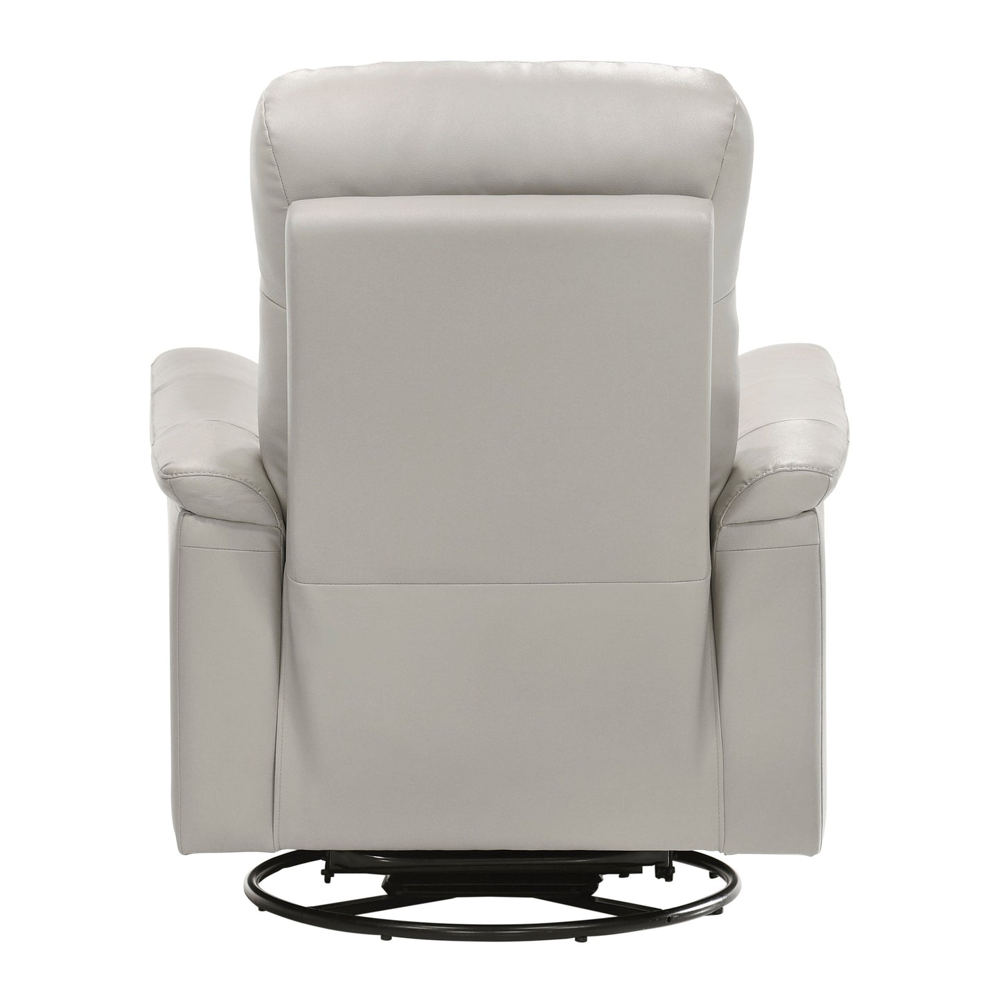 Fauteuil inclinable pivotant rembourré en cuir, mobilier de salon moderne et confortable, 1 pièce