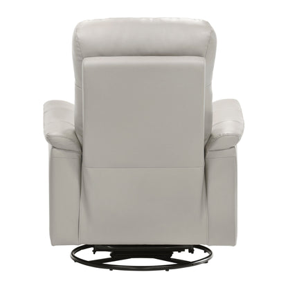 Fauteuil inclinable pivotant rembourré en cuir, mobilier de salon moderne et confortable, 1 pièce