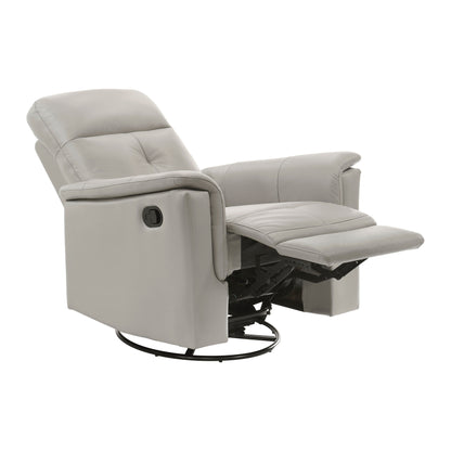 Fauteuil inclinable pivotant rembourré en cuir, mobilier de salon moderne et confortable, 1 pièce