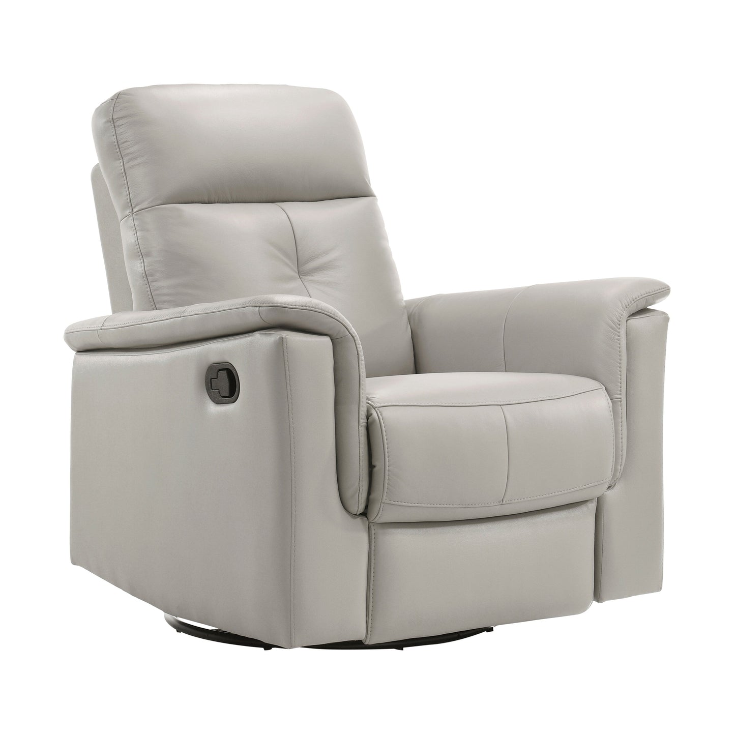 Fauteuil inclinable pivotant rembourré en cuir, mobilier de salon moderne et confortable, 1 pièce