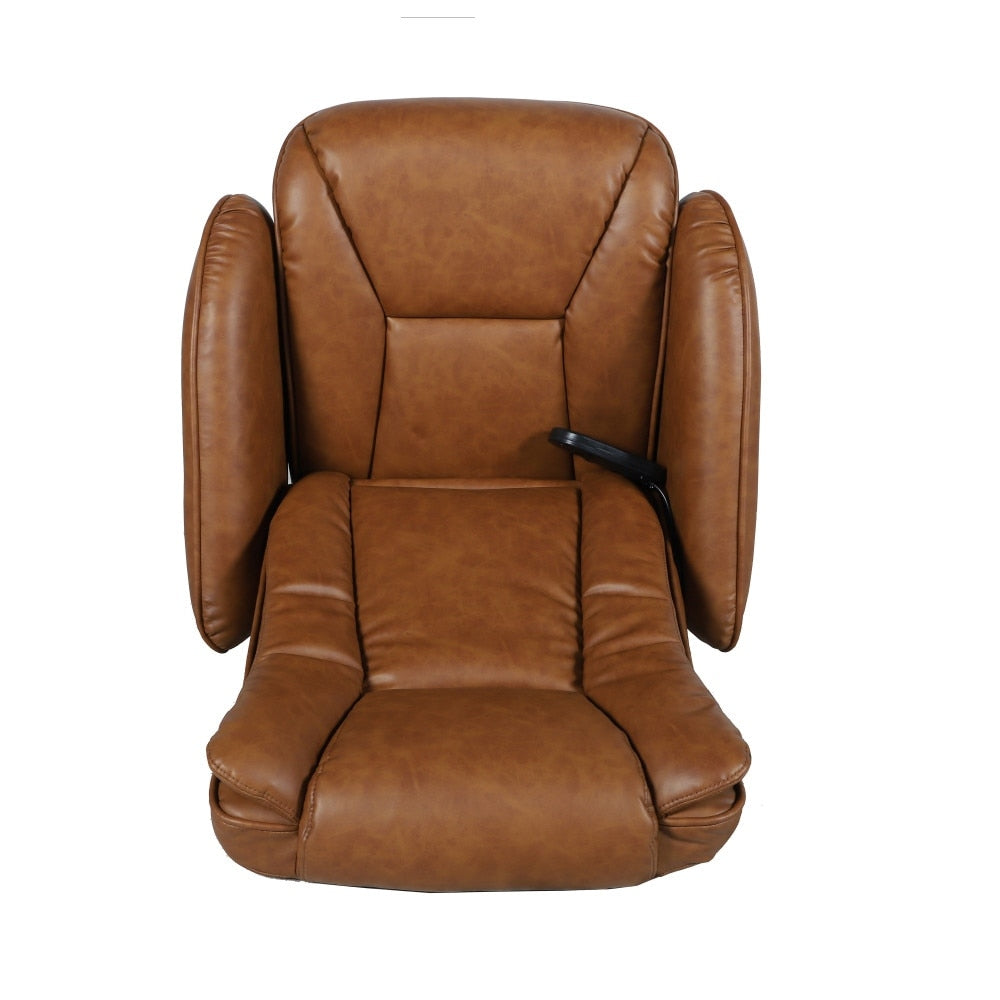 Fauteuil inclinable massant multi-positions LeatherSoft avec pouf