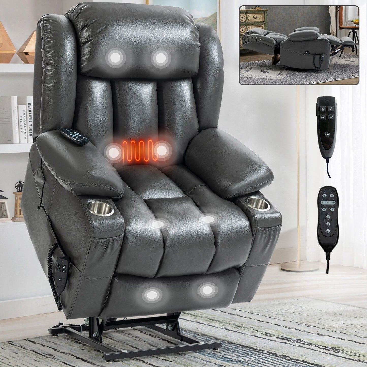 Fauteuil inclinable électrique Leatheraire