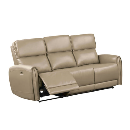 Canapé électrique rembourré en similicuir avec ports de chargement USB