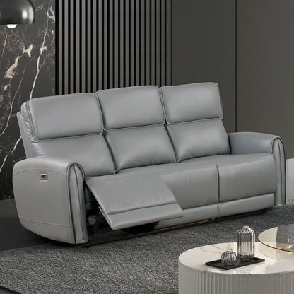 Canapé électrique rembourré en similicuir avec ports de chargement USB