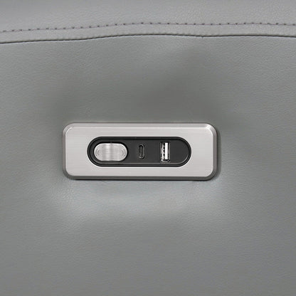 Canapé électrique rembourré en similicuir avec ports de chargement USB