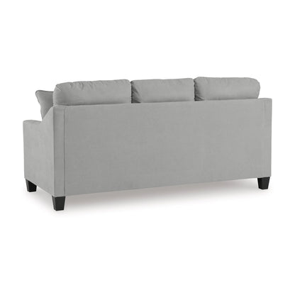 Canapé-lit queen-size Lebo, gris, matelas pliable en mousse à mémoire de forme