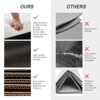 Fauteuil inclinable pivotant à bascule manuel en cuir véritable Leopold avec accoudoirs en bois, lot de 2 par HULALA HOME