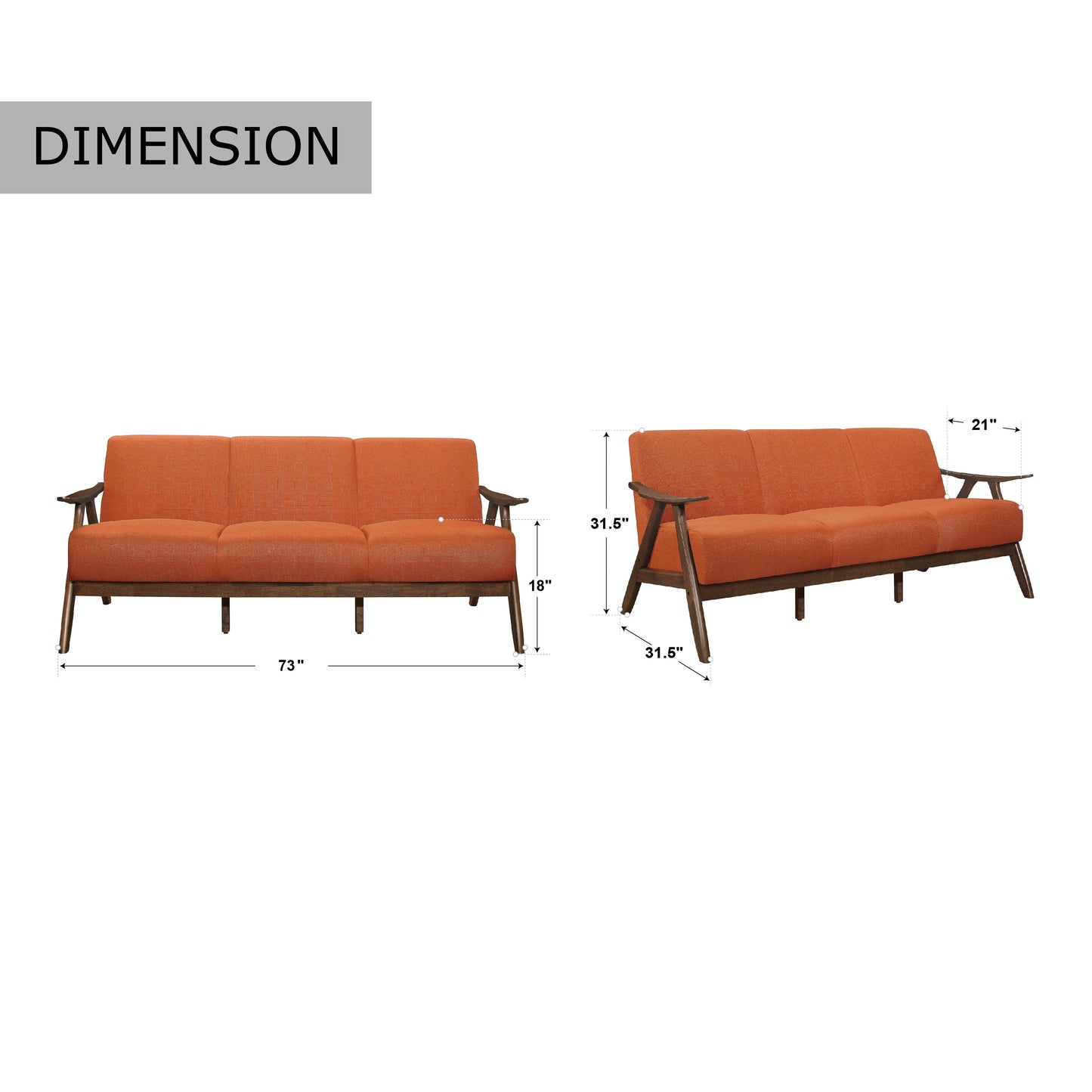 Canapé de salon rétro Levine