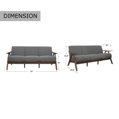 Canapé de salon rétro Levine