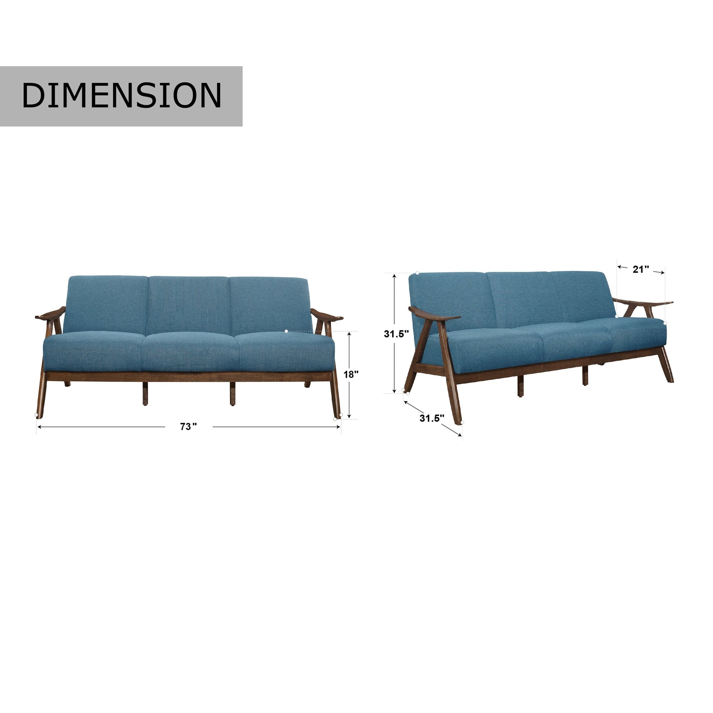 Canapé de salon rétro Levine