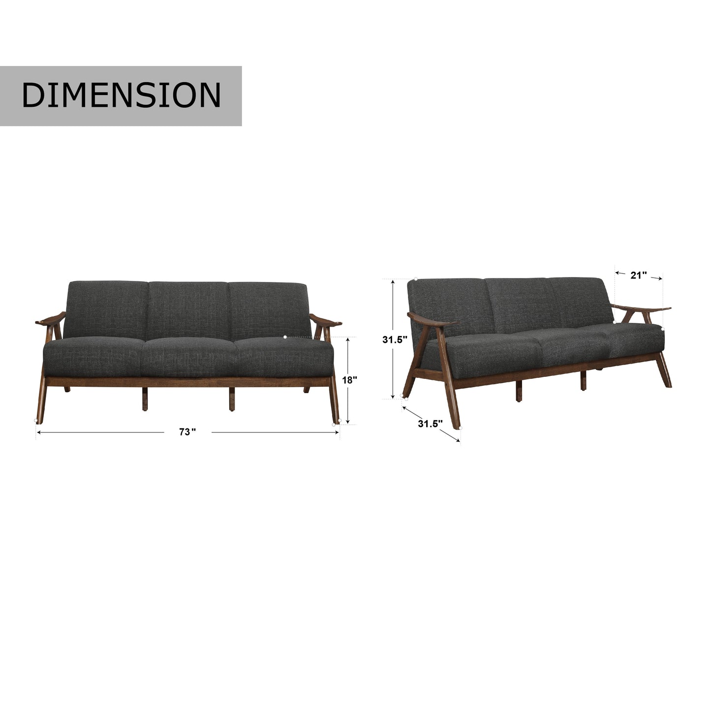 Canapé de salon rétro Levine