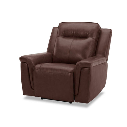 Fauteuil inclinable électrique Liberty Furniture Avery pour salon en cuir cognac
