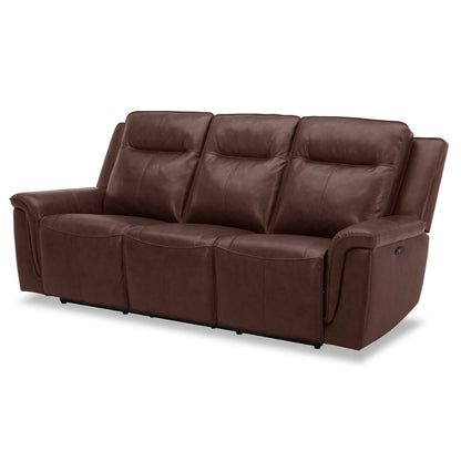 Canapé inclinable électrique Liberty Furniture Avery en cuir cognac - Largeur 88'' x Profondeur 39'' x Hauteur 41''