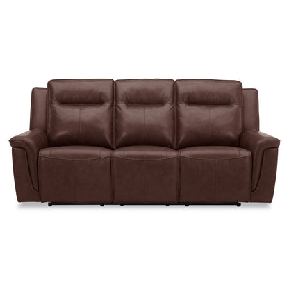 Canapé inclinable électrique Liberty Furniture Avery en cuir cognac - Largeur 88'' x Profondeur 39'' x Hauteur 41''