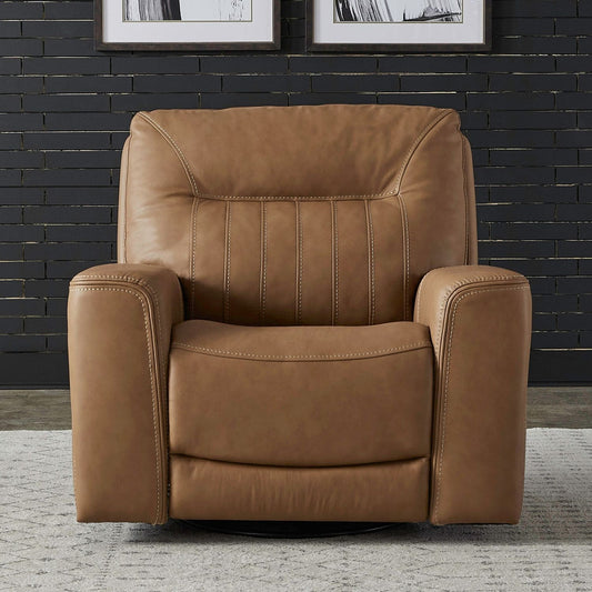 Fauteuil inclinable électrique en cuir Bennett de Liberty Furniture avec port de charge