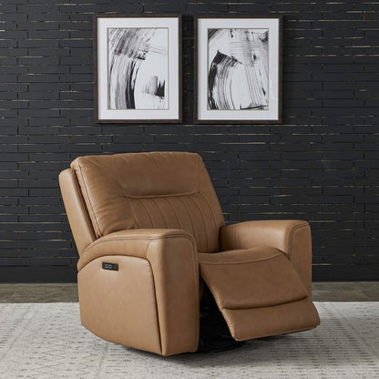 Fauteuil inclinable électrique en cuir Bennett de Liberty Furniture avec port de charge