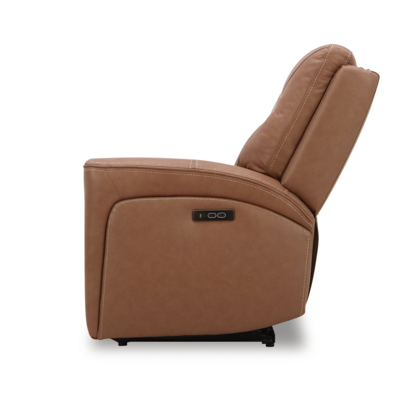 Canapé inclinable électrique Liberty Furniture Bennett en cuir marron butternut - Largeur 89 x Profondeur 39 x Hauteur 41