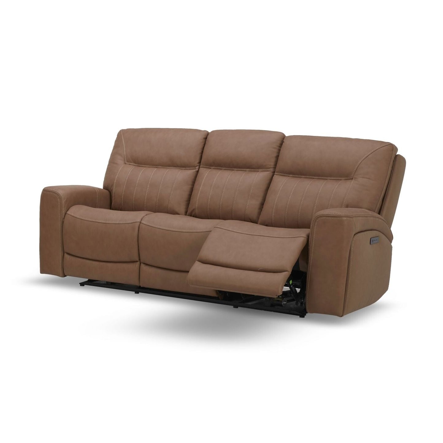 Canapé inclinable électrique Liberty Furniture Bennett en cuir marron butternut - Largeur 89 x Profondeur 39 x Hauteur 41