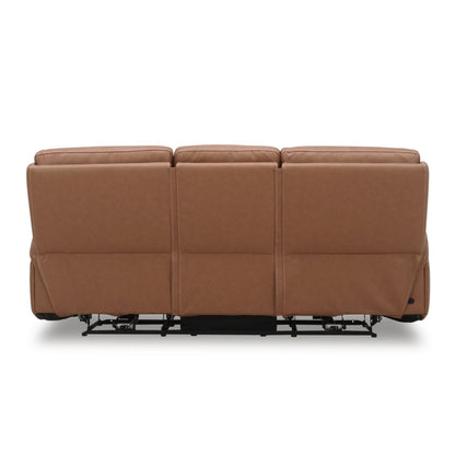 Canapé inclinable électrique Liberty Furniture Bennett en cuir marron butternut - Largeur 89 x Profondeur 39 x Hauteur 41