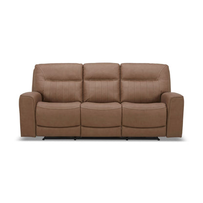 Canapé inclinable électrique Liberty Furniture Bennett en cuir marron butternut - Largeur 89 x Profondeur 39 x Hauteur 41