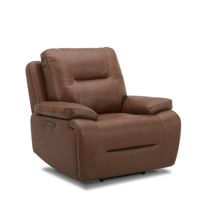 Fauteuil inclinable électrique en cuir Cameron de Liberty Furniture avec port de charge