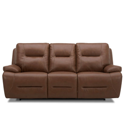 Canapé inclinable électrique Liberty Furniture Cameron en cuir marron - Largeur 89 x Profondeur 39 x Hauteur 41