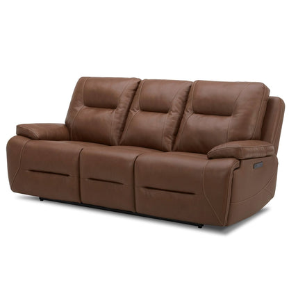 Canapé inclinable électrique Liberty Furniture Cameron en cuir marron - Largeur 89 x Profondeur 39 x Hauteur 41