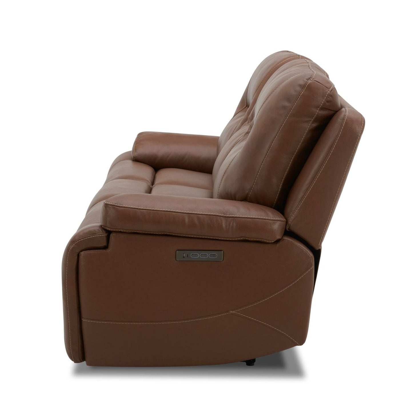 Canapé inclinable électrique Liberty Furniture Cameron en cuir marron - Largeur 89 x Profondeur 39 x Hauteur 41