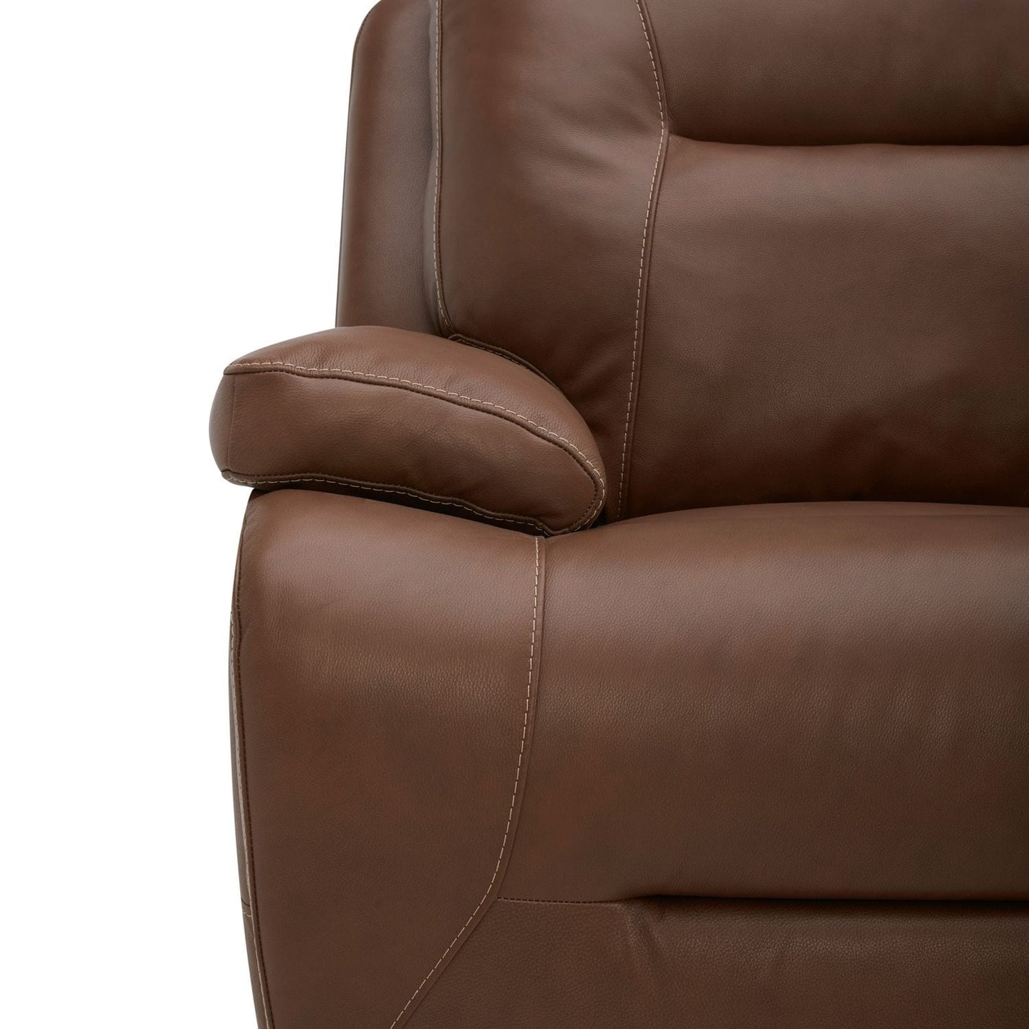 Canapé inclinable électrique Liberty Furniture Cameron en cuir marron - Largeur 89 x Profondeur 39 x Hauteur 41