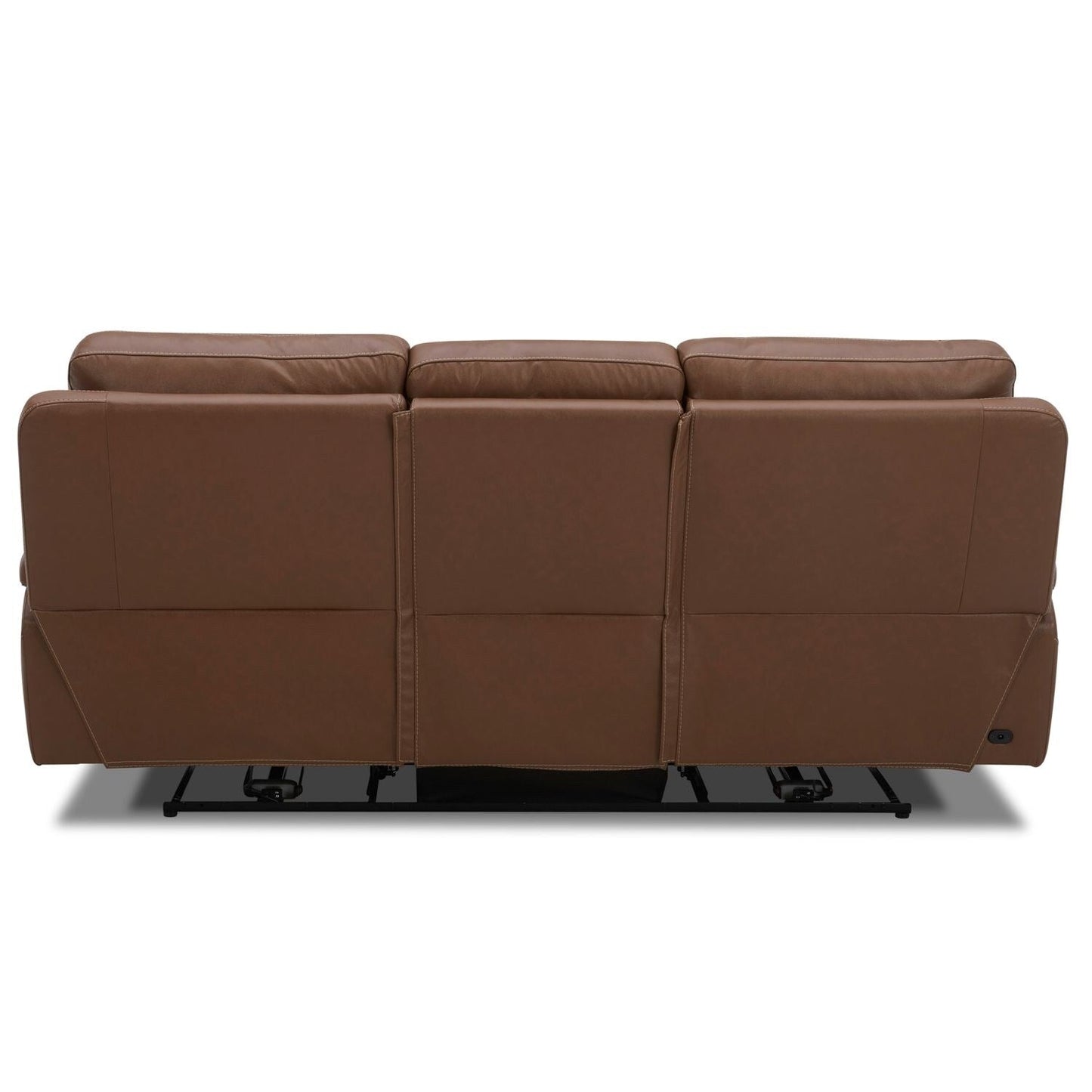 Canapé inclinable électrique Liberty Furniture Cameron en cuir marron - Largeur 89 x Profondeur 39 x Hauteur 41