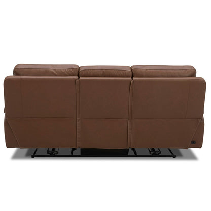 Canapé inclinable électrique Liberty Furniture Cameron en cuir marron - Largeur 89 x Profondeur 39 x Hauteur 41