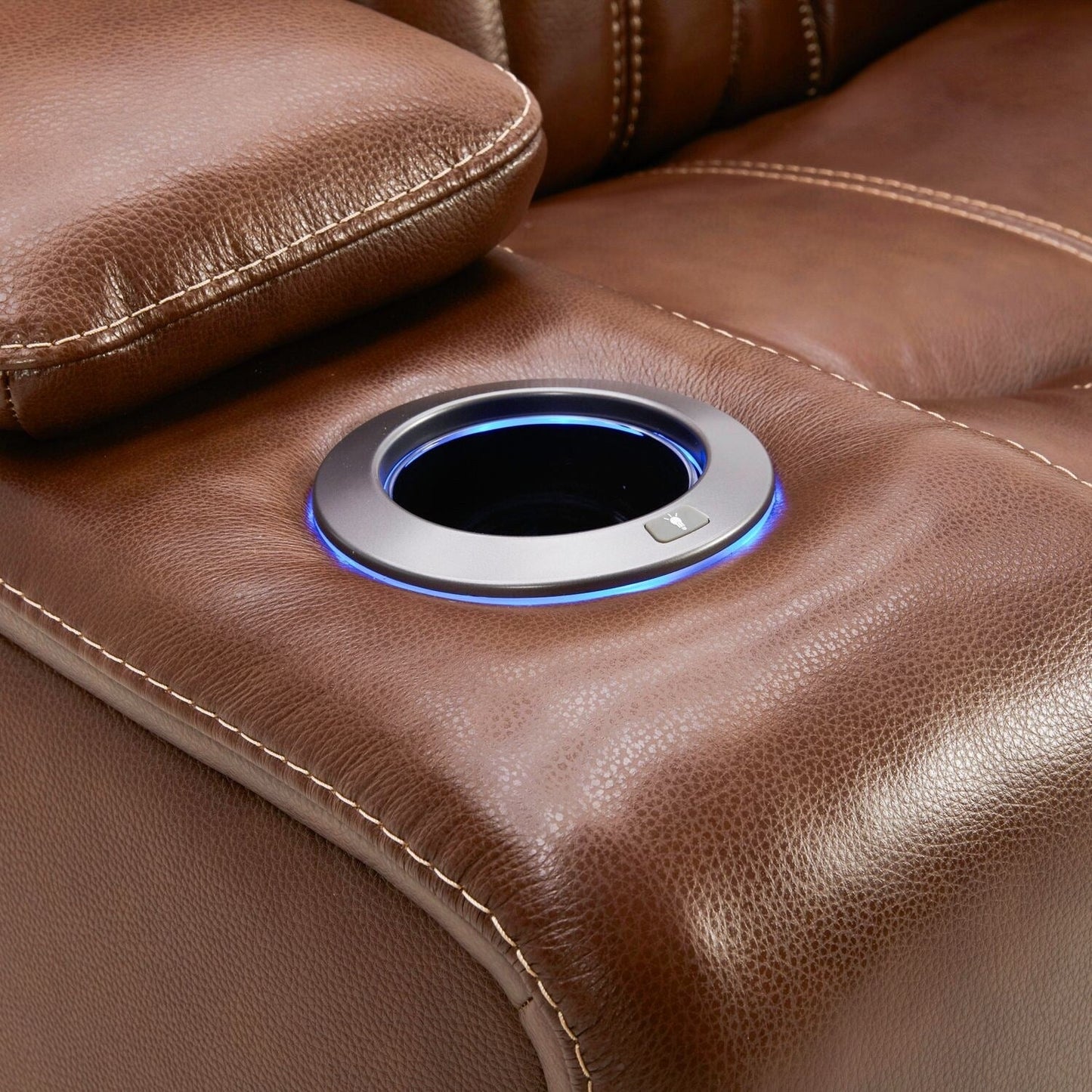 Fauteuil inclinable électrique Liberty Furniture Caswell en cuir marron