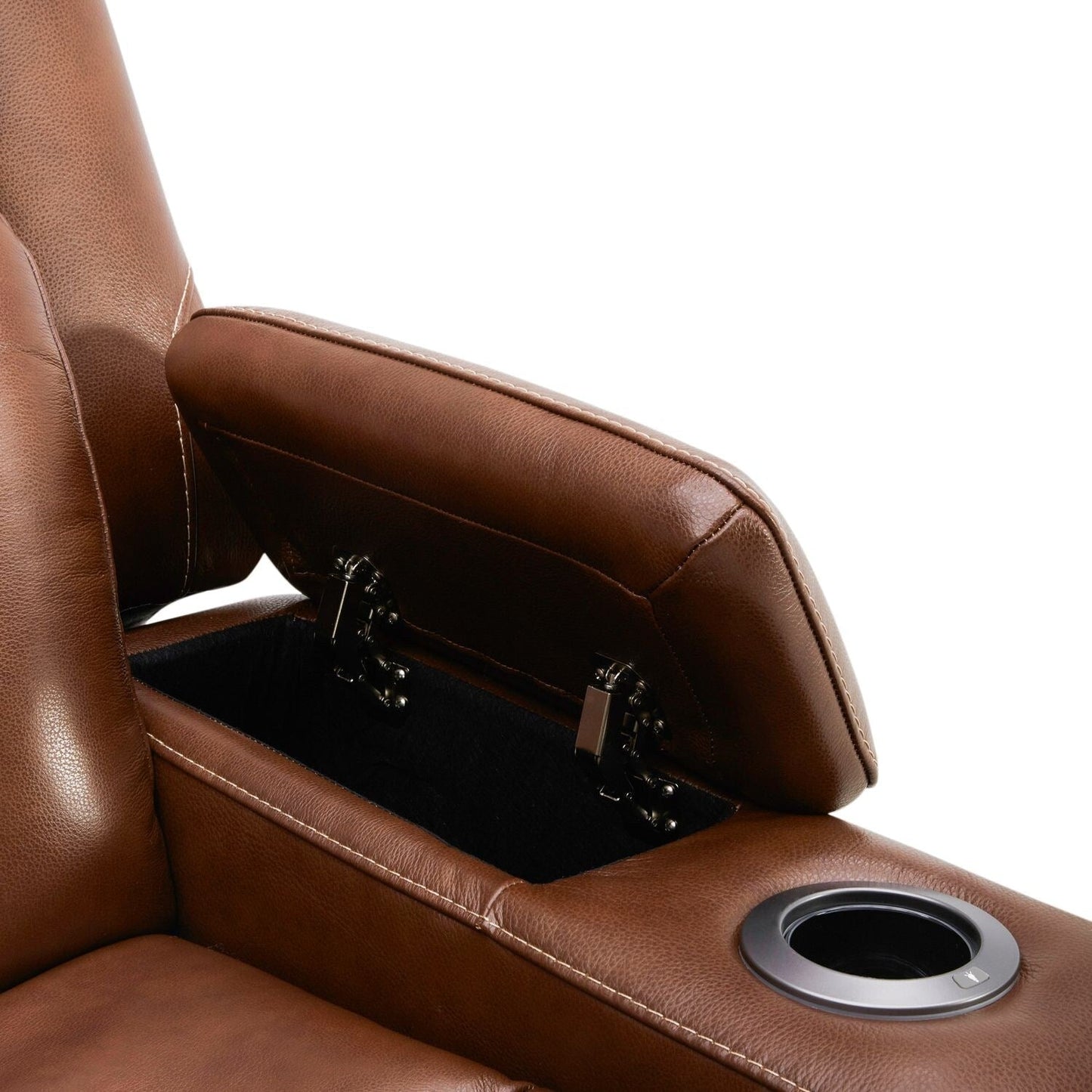 Fauteuil inclinable électrique Liberty Furniture Caswell en cuir marron