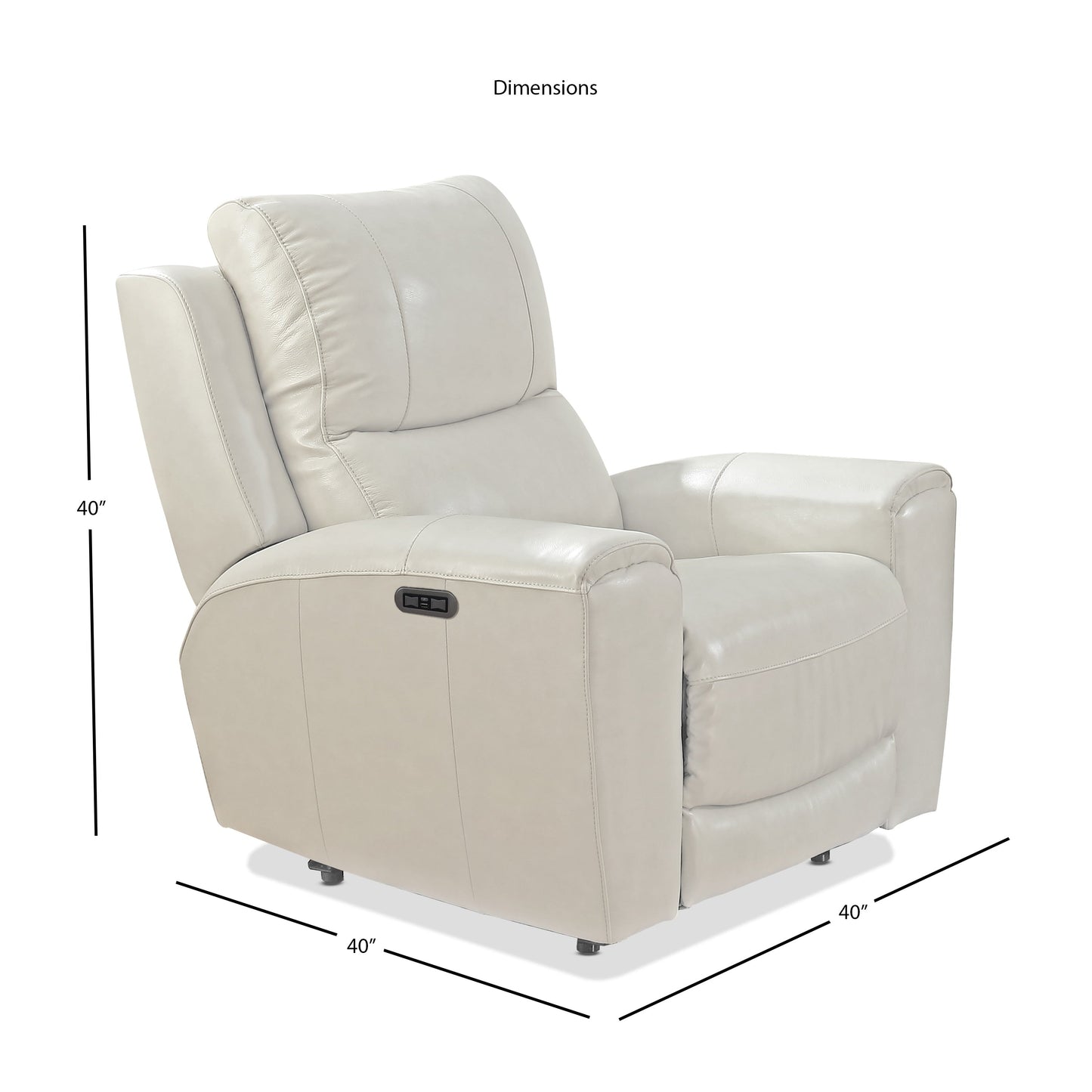 Fauteuil inclinable électrique Copper Grove Fyti en cuir pleine fleur