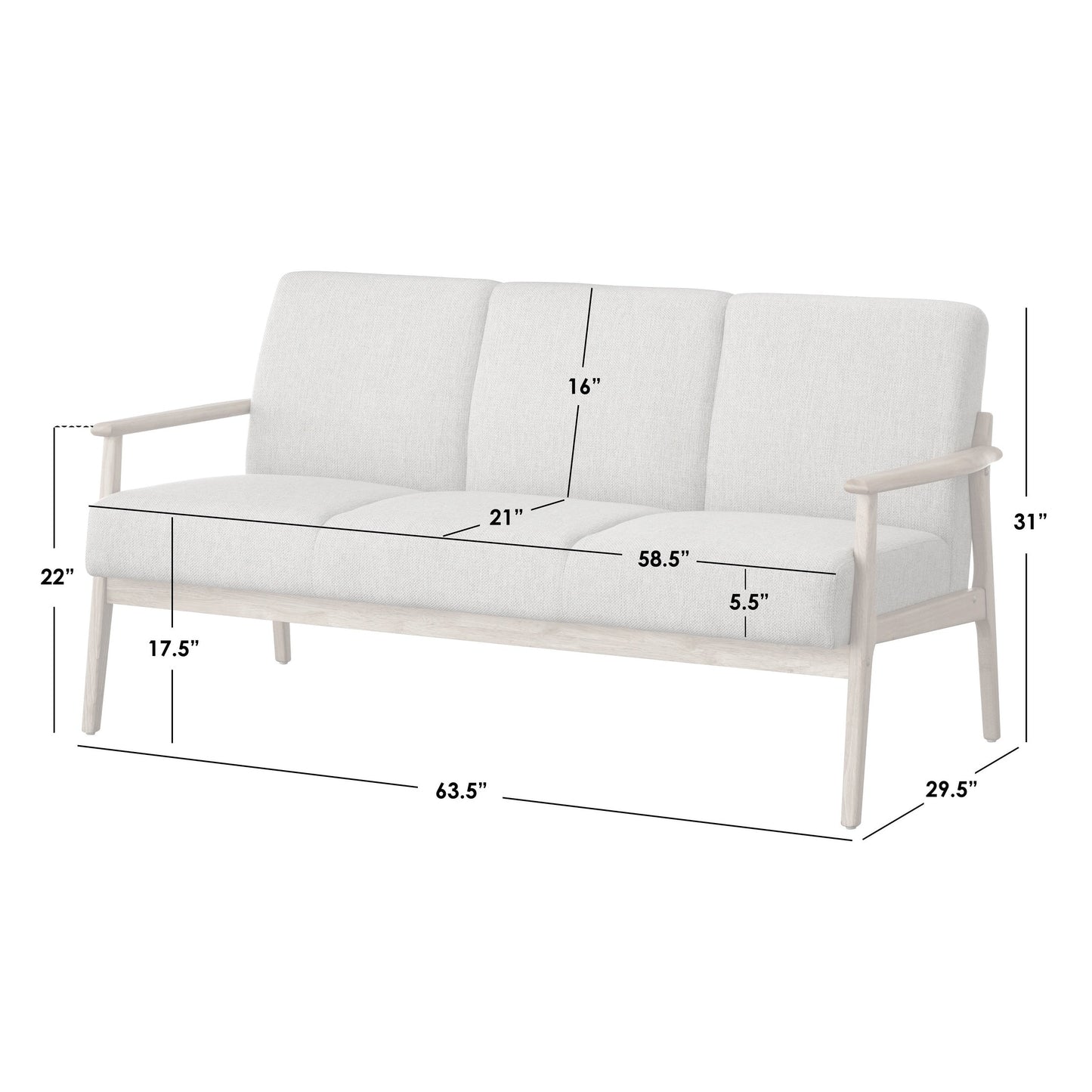 Canapé en bois massif Beaumont de Lifestorey
