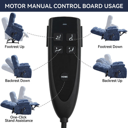 Fauteuil inclinable releveur, massage thermique, double moteur, positions infinies, grands fauteuils inclinables avec télécommande électrique, fermeté moyenne et robuste