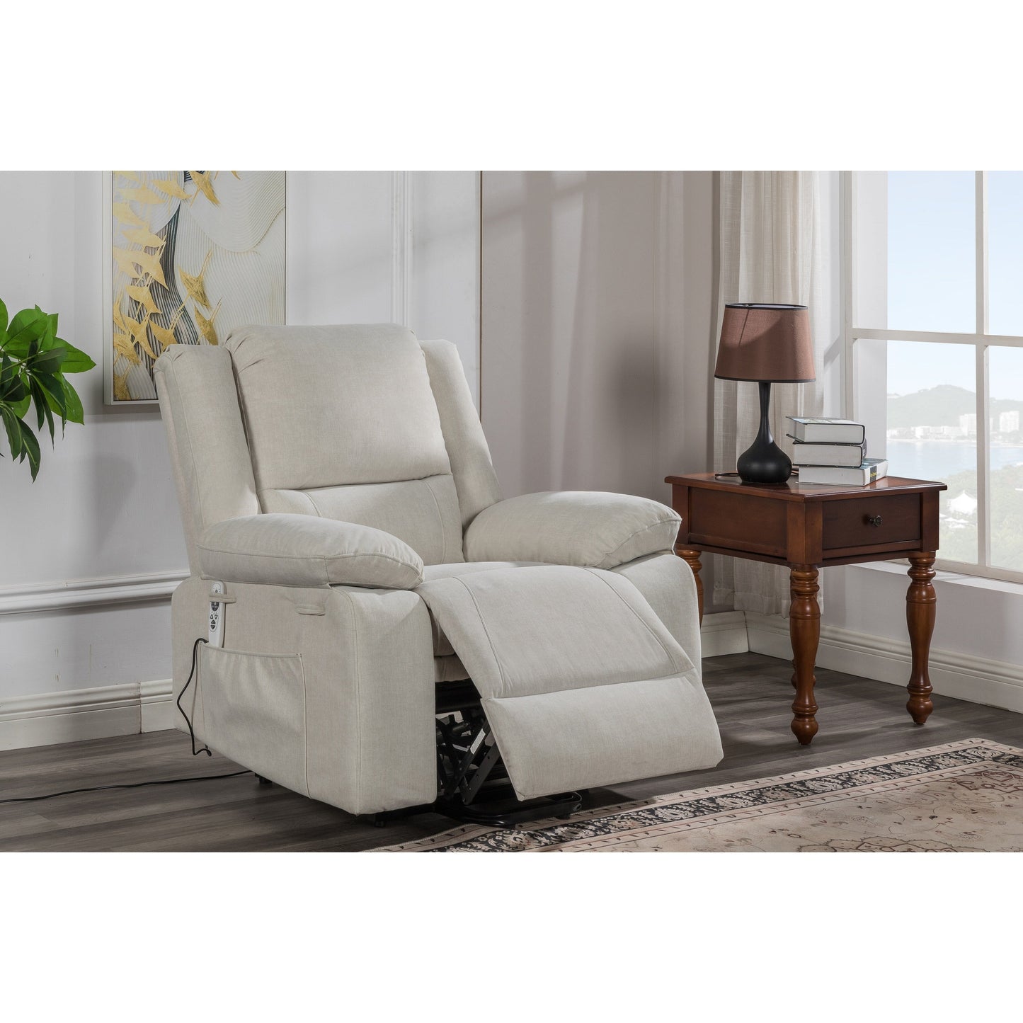 Fauteuil releveur inclinable avec massage/chaleur, gravité zéro et télécommande (136 kg)