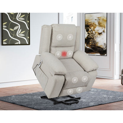 Fauteuil releveur inclinable avec massage/chaleur, gravité zéro et télécommande (136 kg)