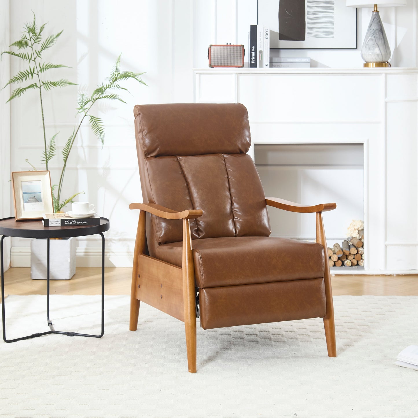 Chaise longue réglable marron clair 26,38