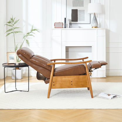 Chaise longue réglable marron clair 26,38