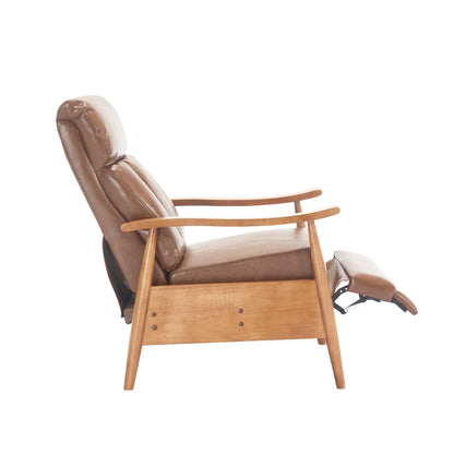 Chaise longue réglable marron clair 26,38