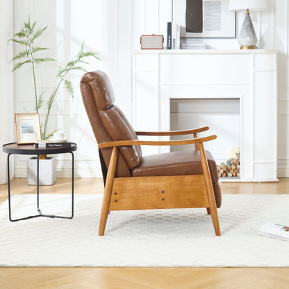 Chaise longue réglable marron clair 26,38